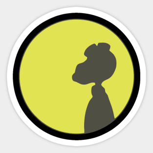 Tintin and snowy waving at you 3 Sticker